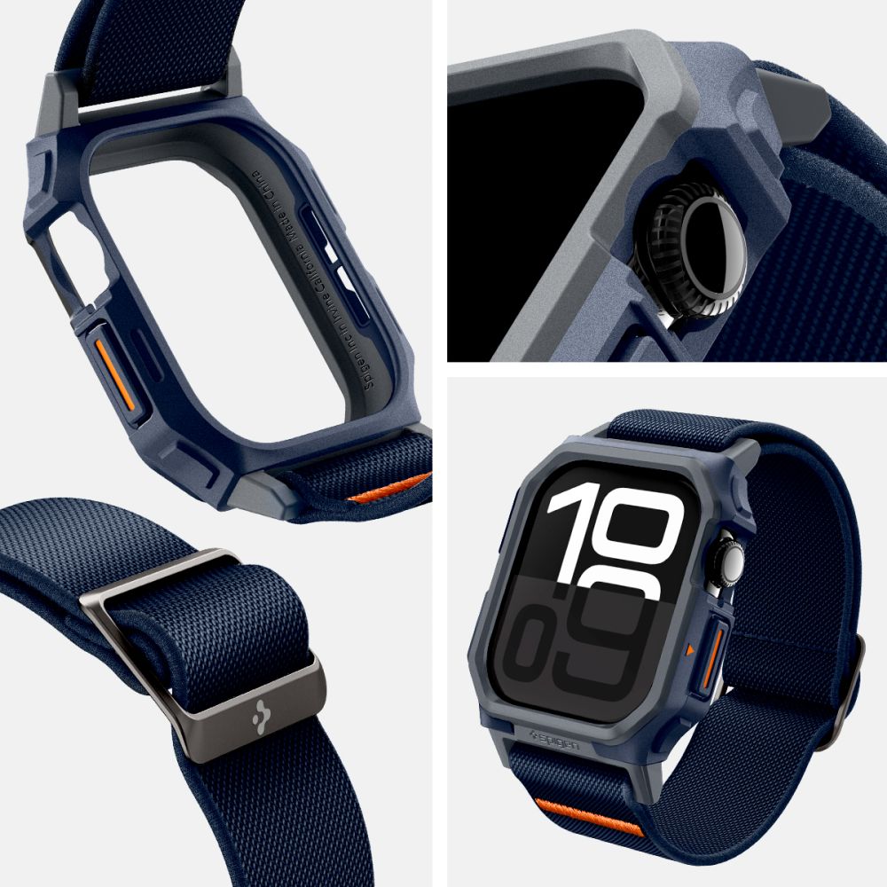 Spigen Λουράκι Apple Watch 10/11 - 46mm με Θήκη Προστασίας Lite Fit Pro - Navy Blue