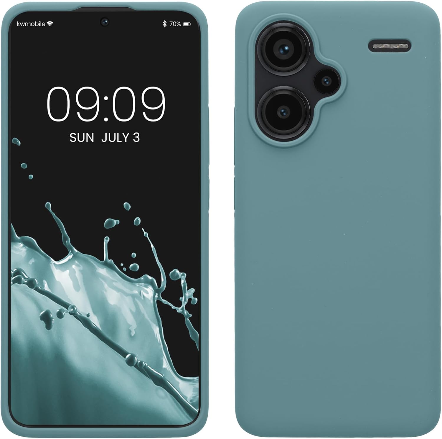 KW Xiaomi Redmi Note 13 Pro+ 5G Θήκη Σιλικόνης Rubberized TPU - Arctic Night
