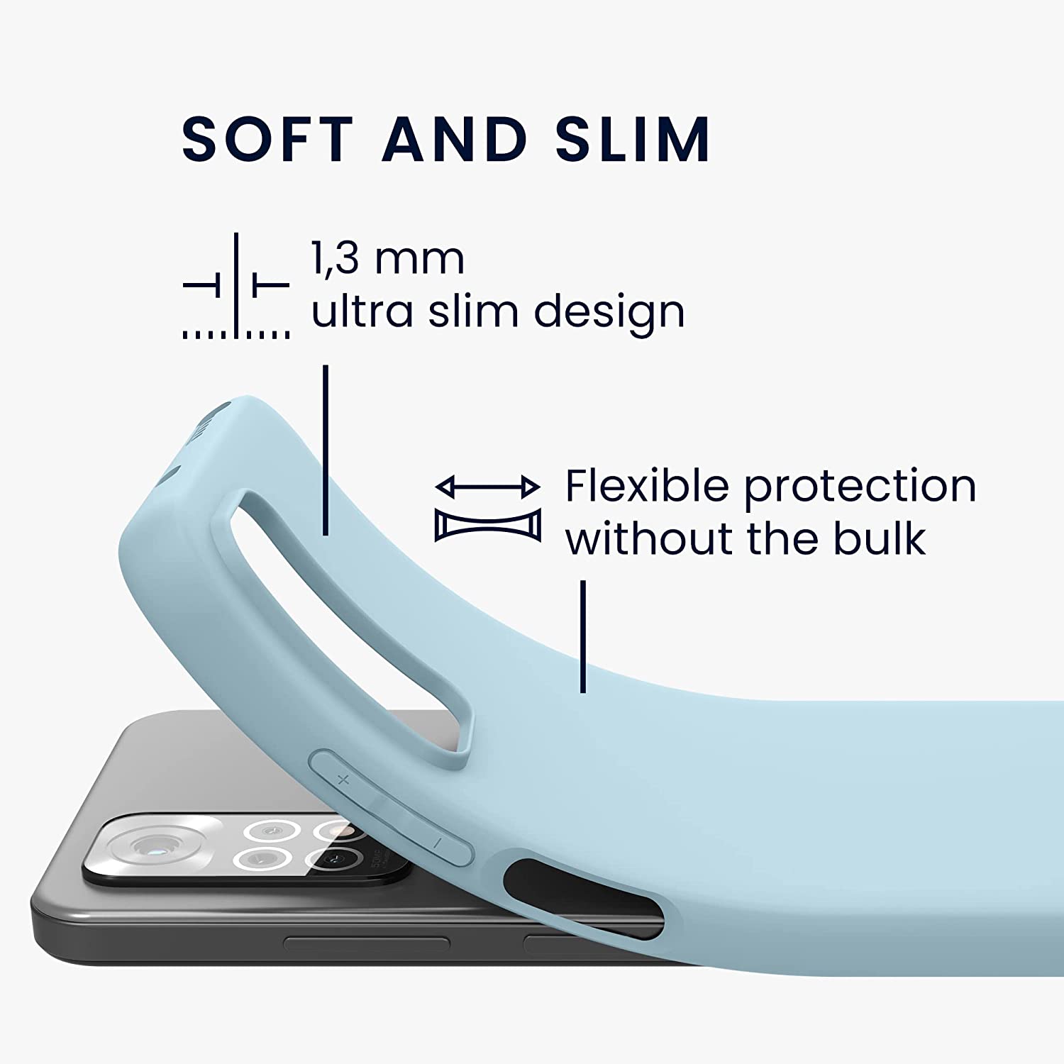 KW Xiaomi Redmi Note 11 / Redmi Note 11S Θήκη Σιλικόνης TPU - Light Blue - 57368.58