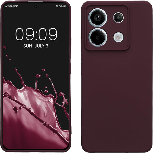 KW Xiaomi Redmi Note 13 Pro 5G / Poco X6 5G Λεπτή Θήκη Σιλικόνης Rubberized TPU - Bordeaux Purple