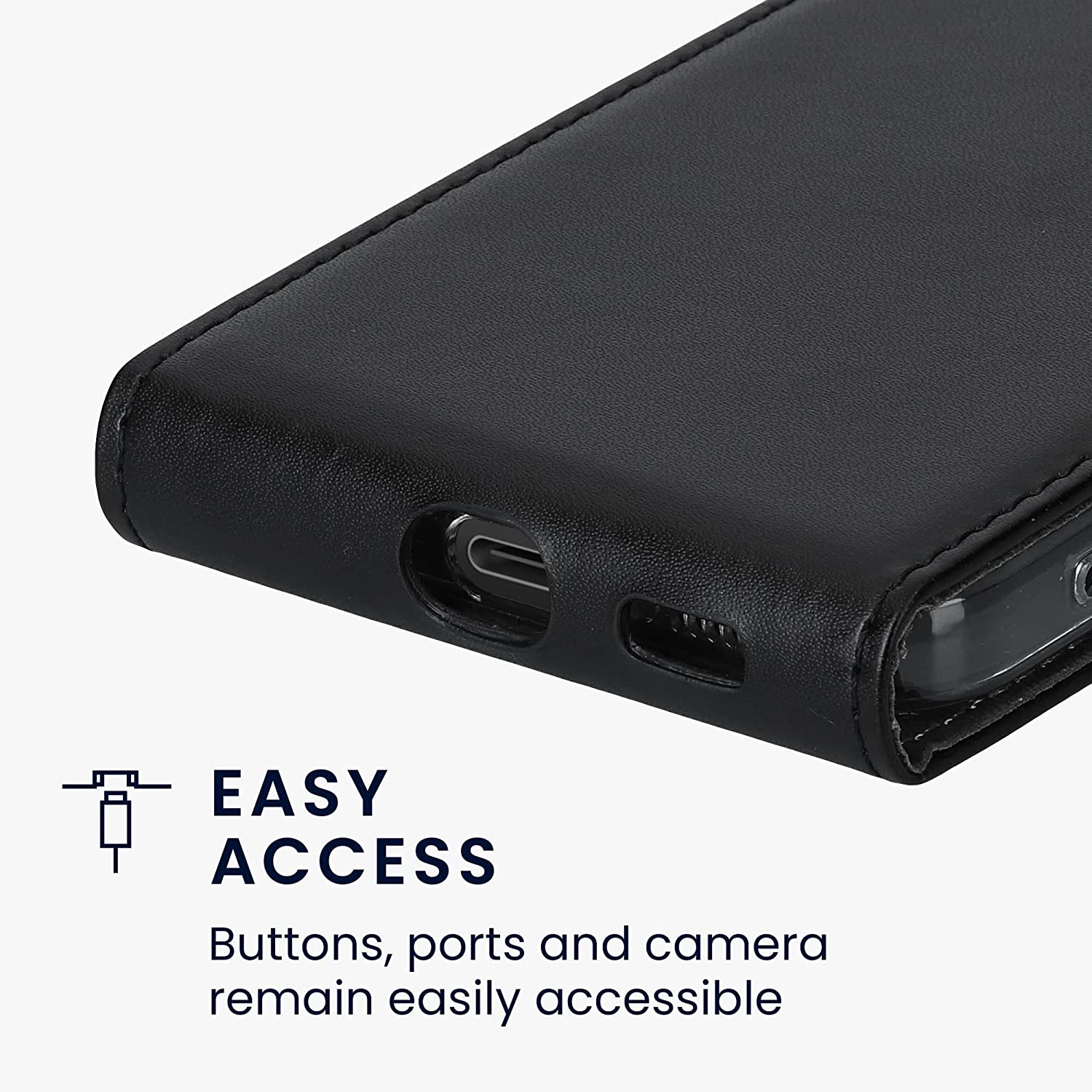 KW Samsung Galaxy A54 5G Θήκη από Δερματίνη Flip - Black - 61162.01