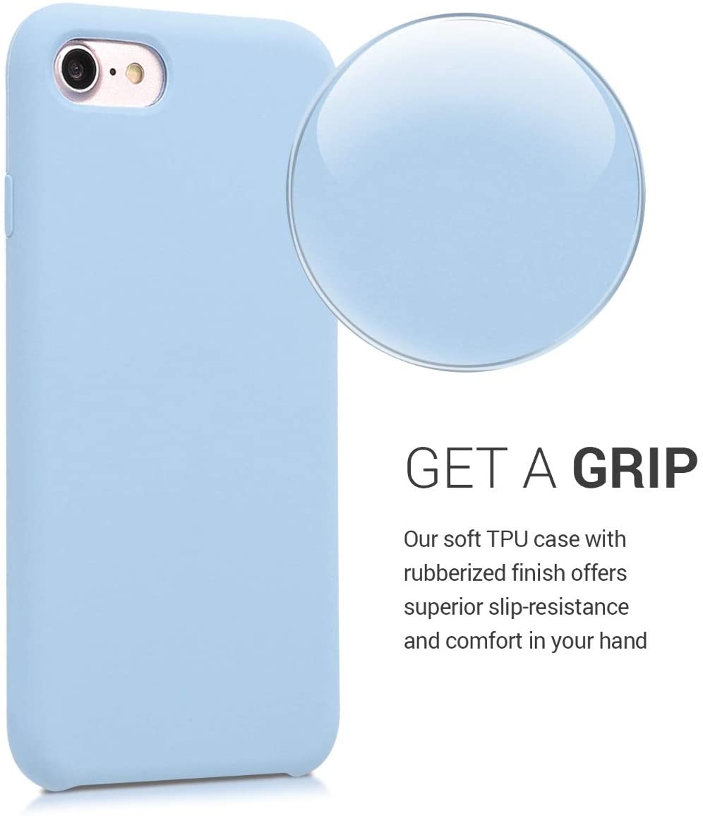 KW iPhone SE 2022 / SE 2020 / 7 / 8 Θήκη Σιλικόνης Rubber TPU - Pastel Blue - 40225.177