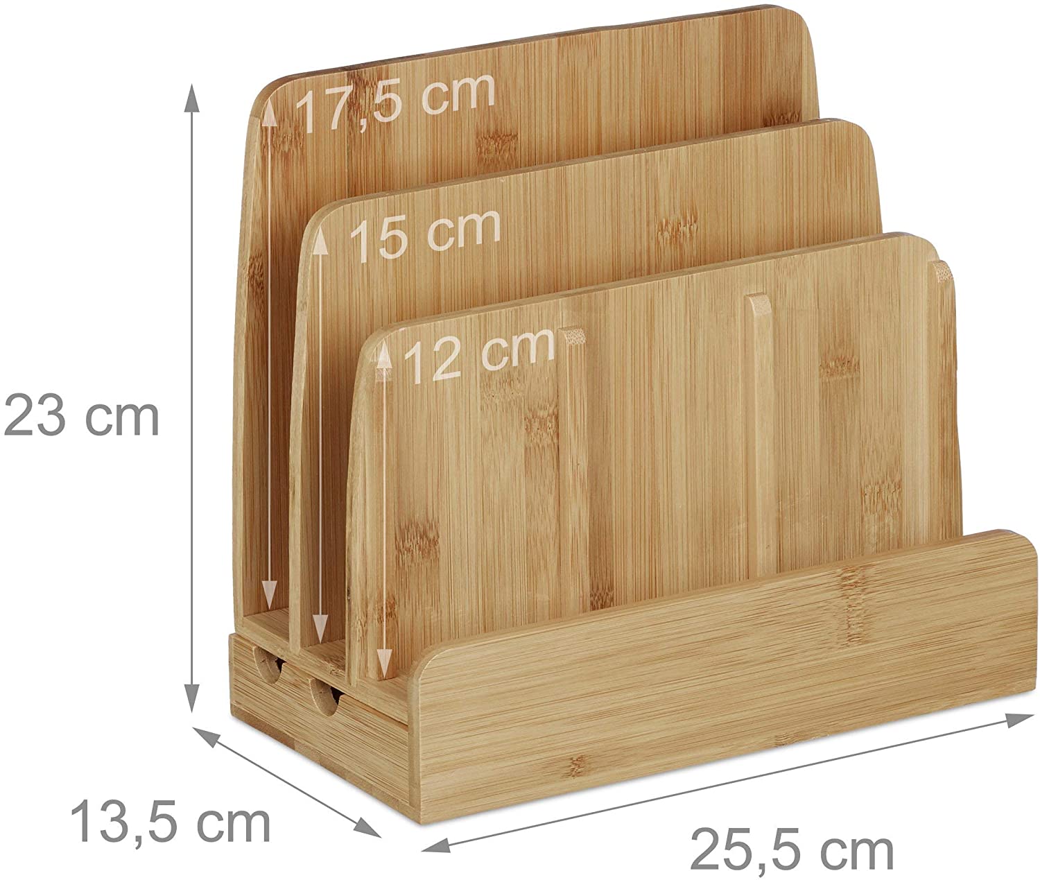 Relaxdays Επιτραπέζια Βάση για Φόρτιση Κινητών από Μπαμπού - Natural - 4052025206062