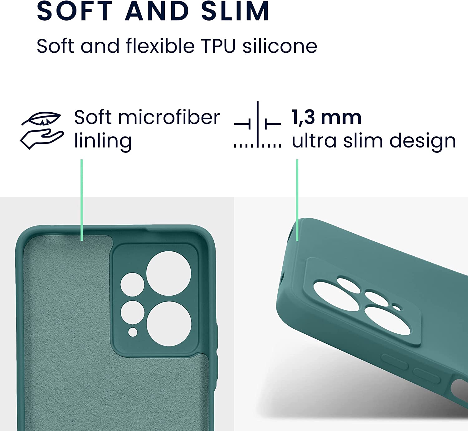 KW Xiaomi Redmi Note 12 4G Θήκη Σιλικόνης Rubberized TPU - Arctic Night - 61170.207