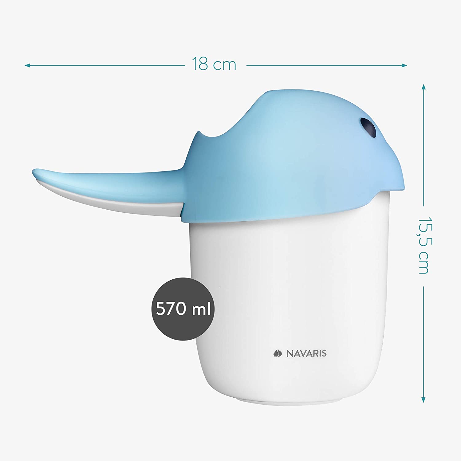 Navaris Παιδικό Κύπελλο Λουσίματος - White / Blue - 53311.01