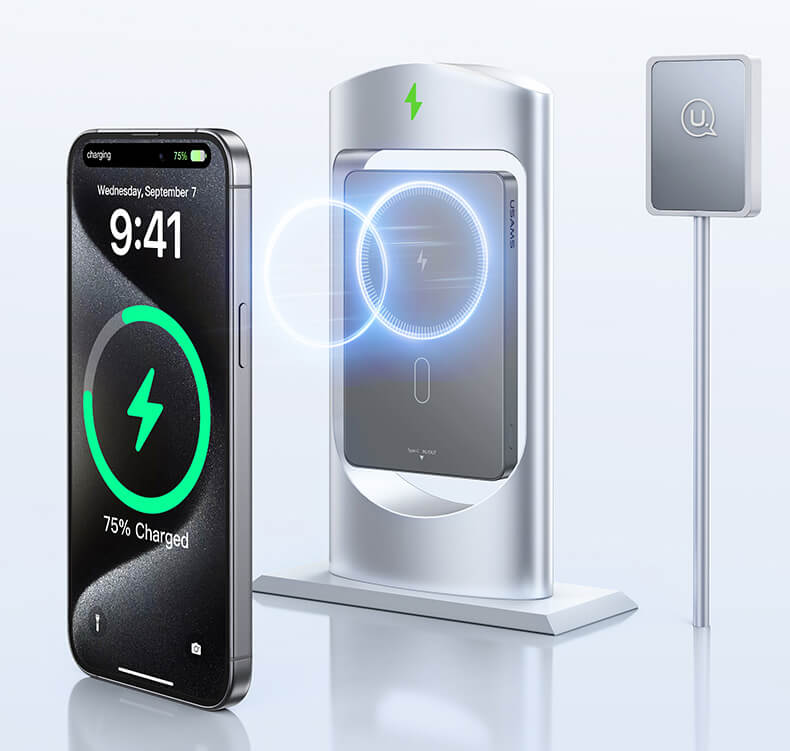 USAMS CD231 CY Series Ασύρματο PowerBank 5000mAh 20W - White