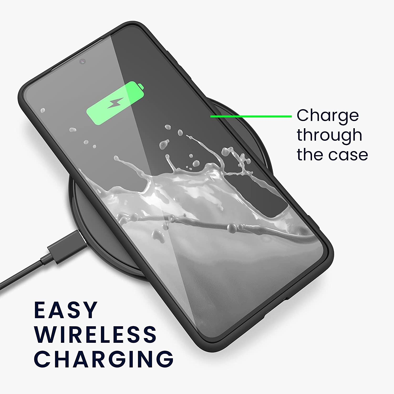 KW Samsung Galaxy S21 Θήκη Σιλικόνης TPU με Λουράκι και Finger Holder - Black - 54869.01