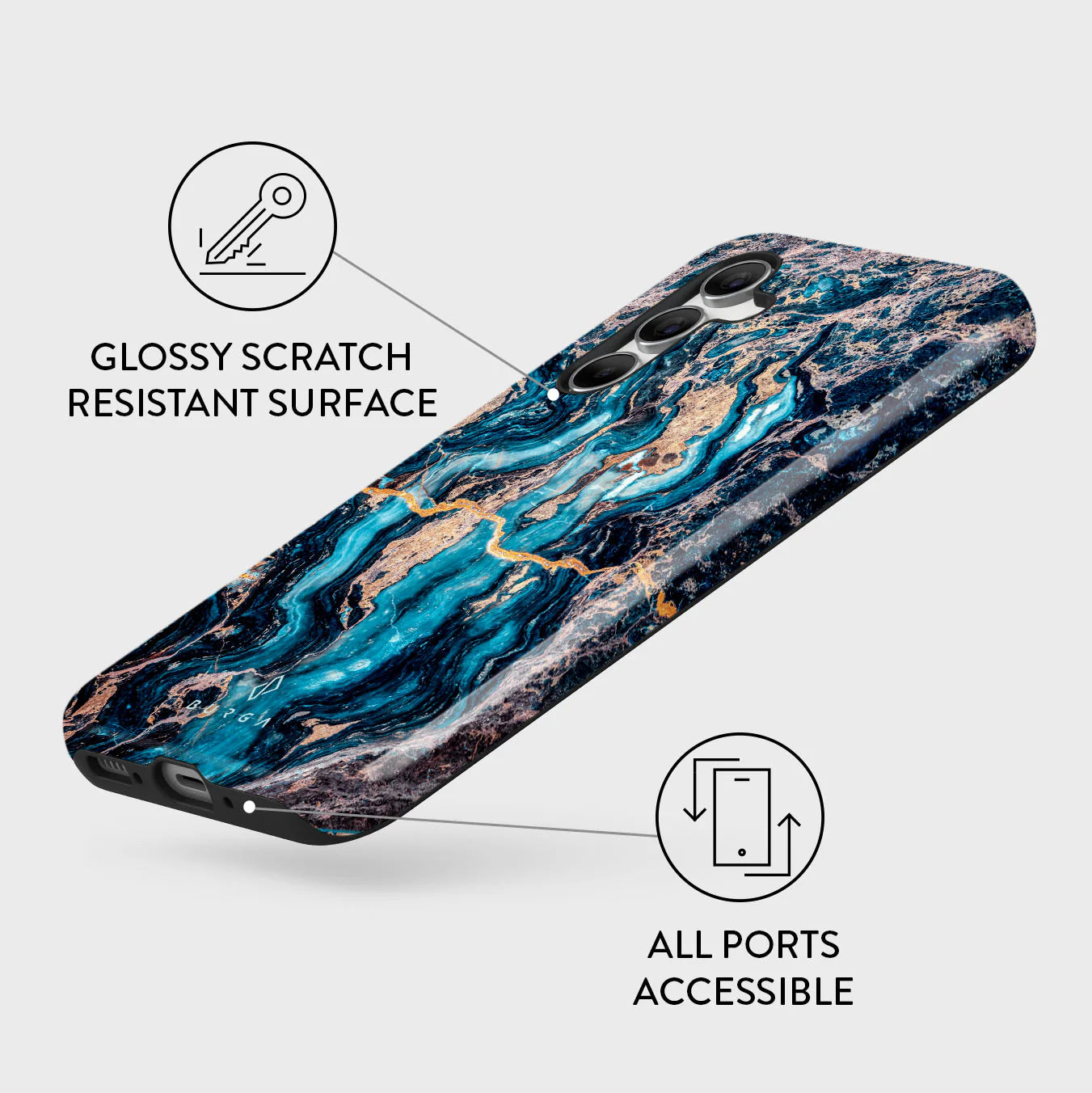 Burga Samsung Galaxy A55 5G Fashion Tough Σκληρή Θήκη - Mystic River