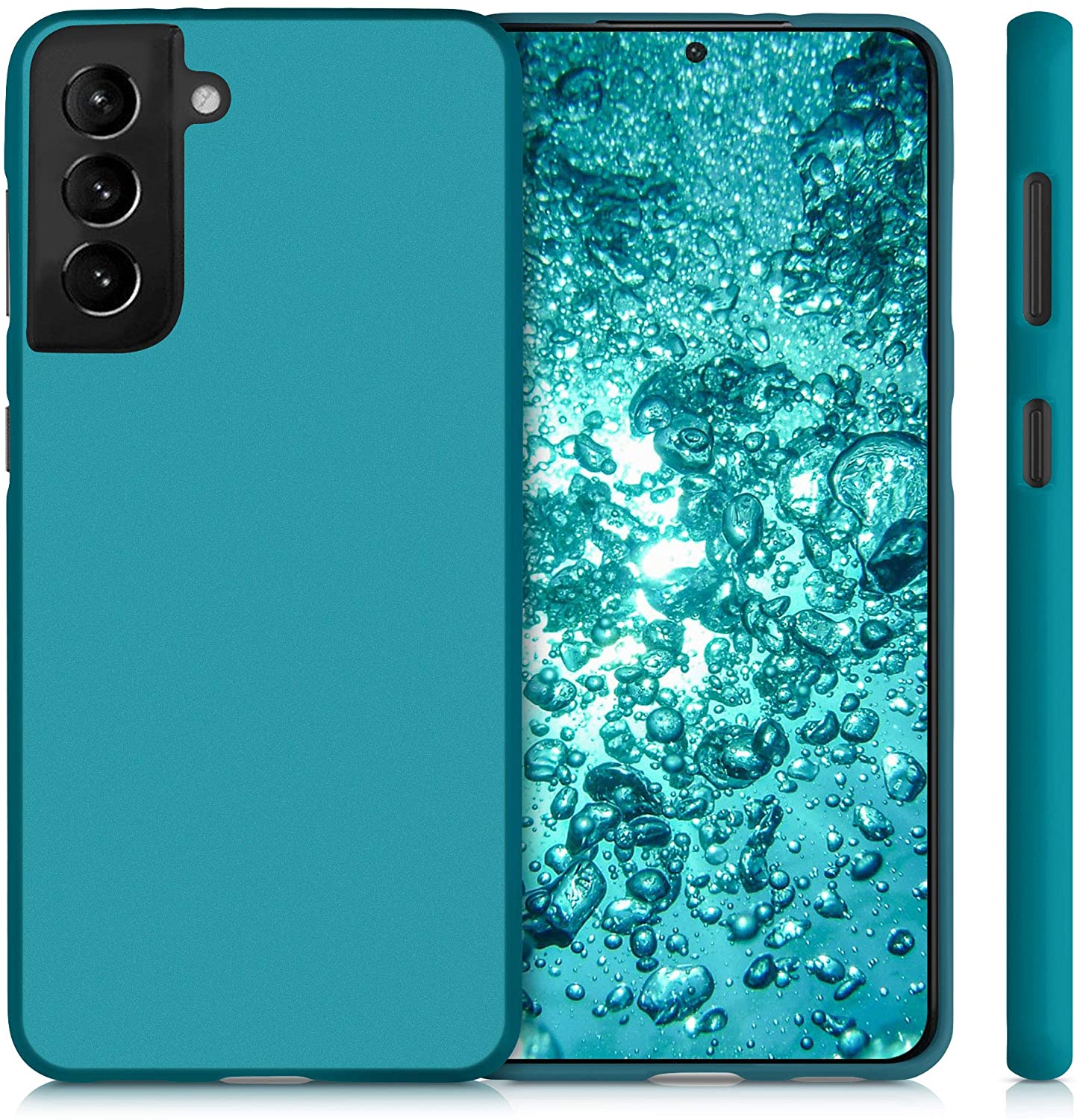 KW Samsung Galaxy S21 Θήκη Σιλικόνης TPU - Petrol Matte - 54055.57