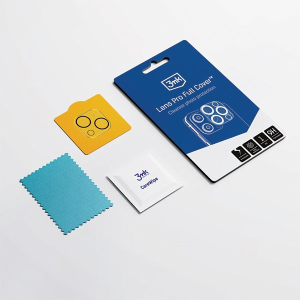 3MK iPhone 15 / iPhone 15 Plus Lens Pro Full Cover 9H Αντιχαρακτικό Γυαλί για την Κάμερα - Διάφανο