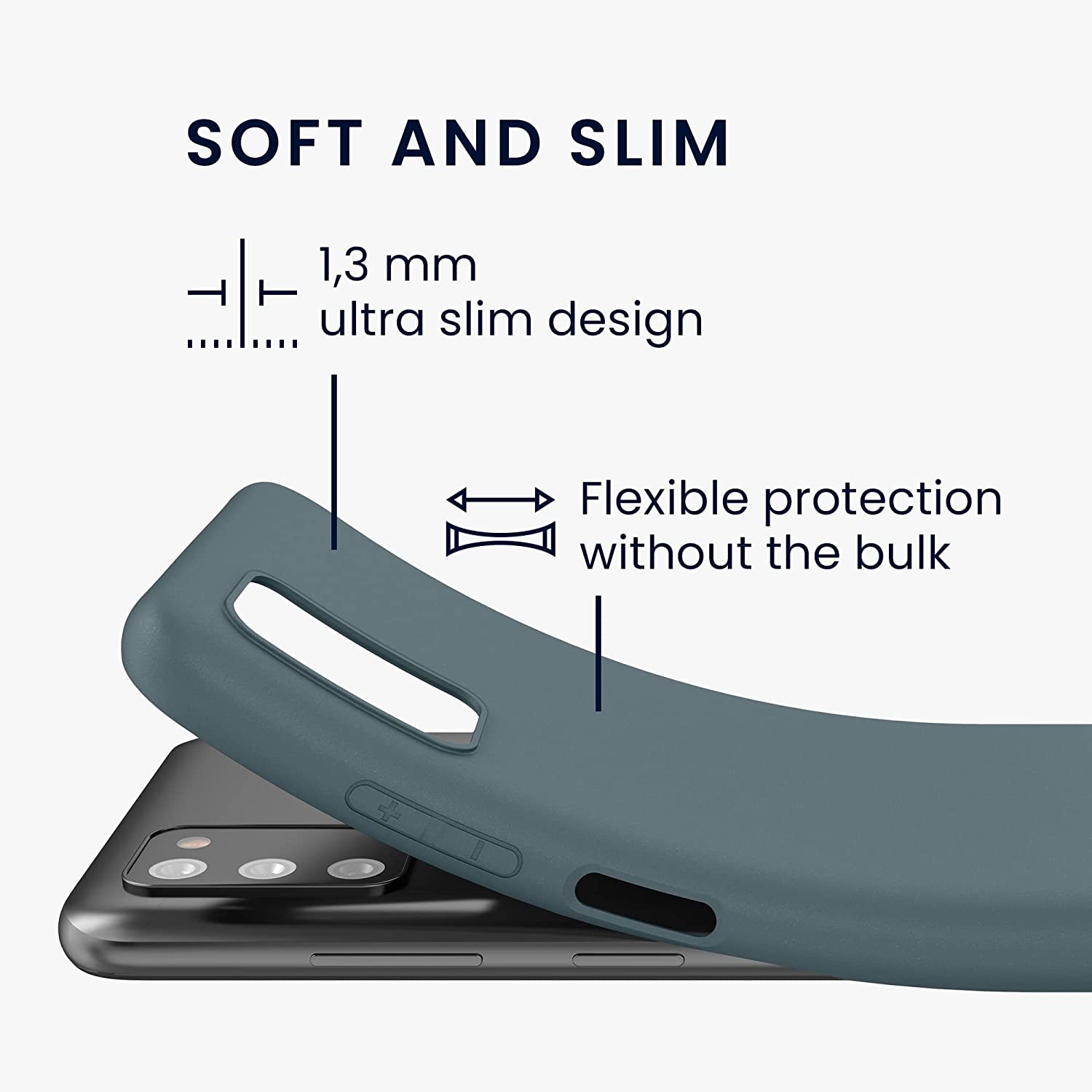 KW Samsung Galaxy A03s Θήκη Σιλικόνης TPU - Slate Grey - 56517.202