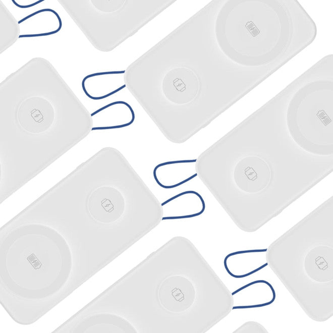 3MK PowerBank PastelUp 10000mAh 22.5W με 1 Θύρα USB / 1 Θύρα Type-C / 1 Ενσωματωμένο Καλώδιο Type-C και 1 Καλώδιο Type-C to Lightning - White