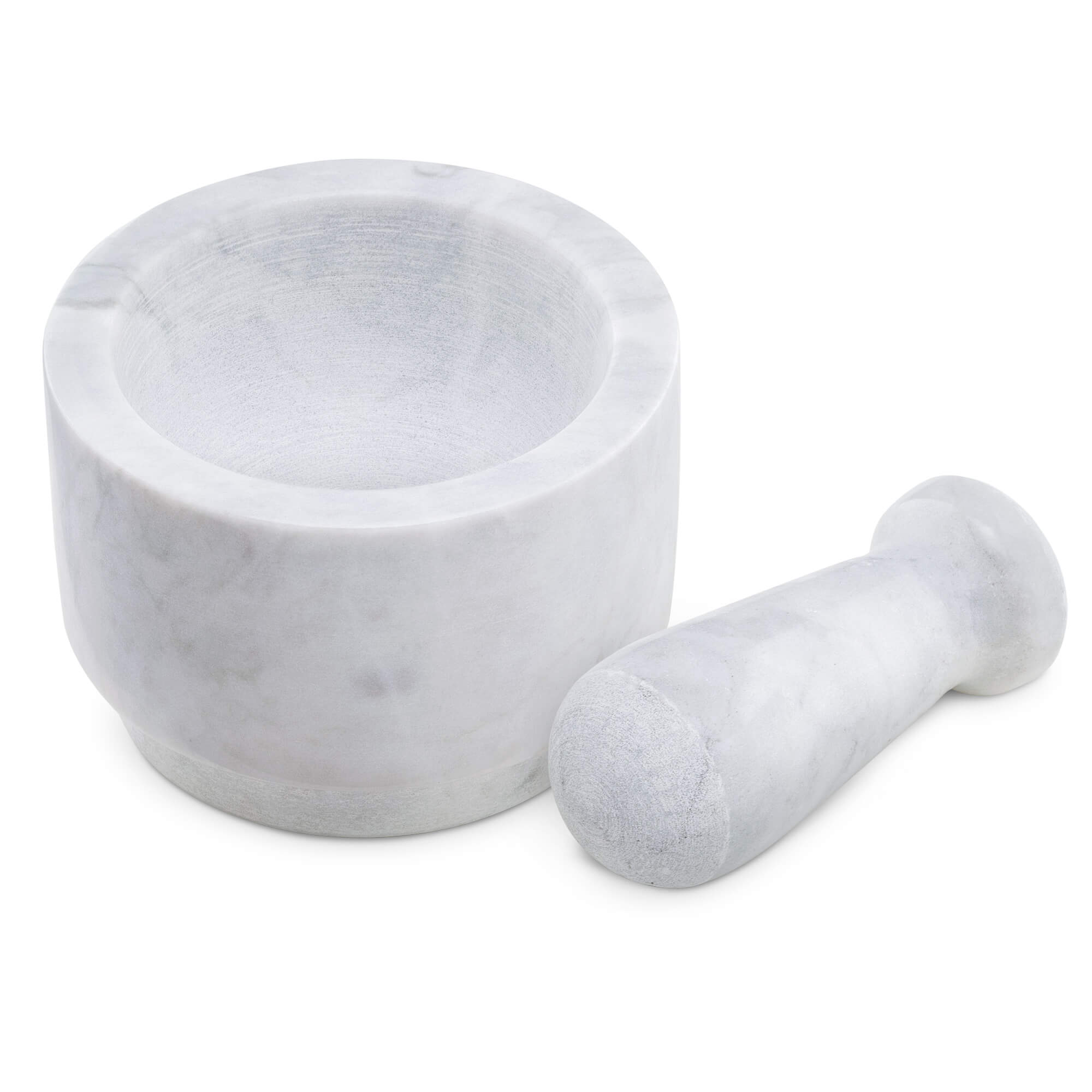 Navaris Σετ με Γουδί και Γουδοχέρι από Φυσικό Mάρμαρο - White / Grey - 47789.05