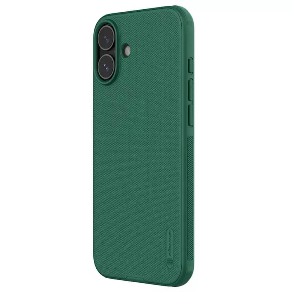 Nillkin iPhone 16 Super Frosted Shield Pro Σκληρή Θήκη με Πλαίσιο Σιλικόνης - Deep Green