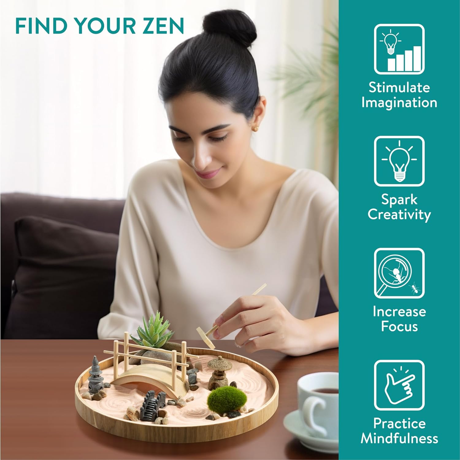 Navaris Διακοσμητικό Κιτ Μίνι Κήπου για Χαλάρωση και Διαλογισμό - Pink Sand - 61129.02