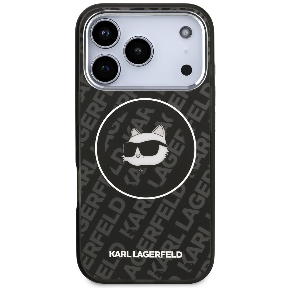 Karl Lagerfeld iPhone 17 Pro - IML Choupette Head Logo MagSafe - Σκληρή Θήκη με Πλαίσιο Σιλικόνης - Black - KLHMP17LHMKBCHOK