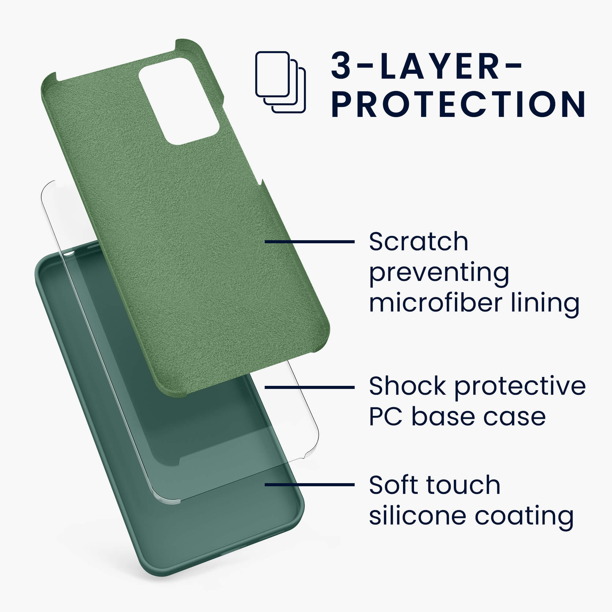 KW Xiaomi Redmi Note 11 Pro / Note 11 Pro 5G Θήκη Σιλικόνης Rubberized TPU - Forest Green - 57373.166