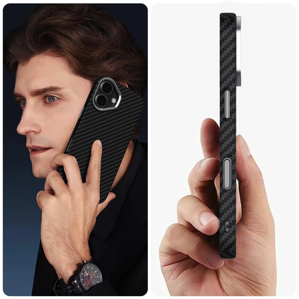 Tech-Protect iPhone 17 - Ion Carbon MagSafe - Σκληρή Θήκη με MagSafe - Black / Silver