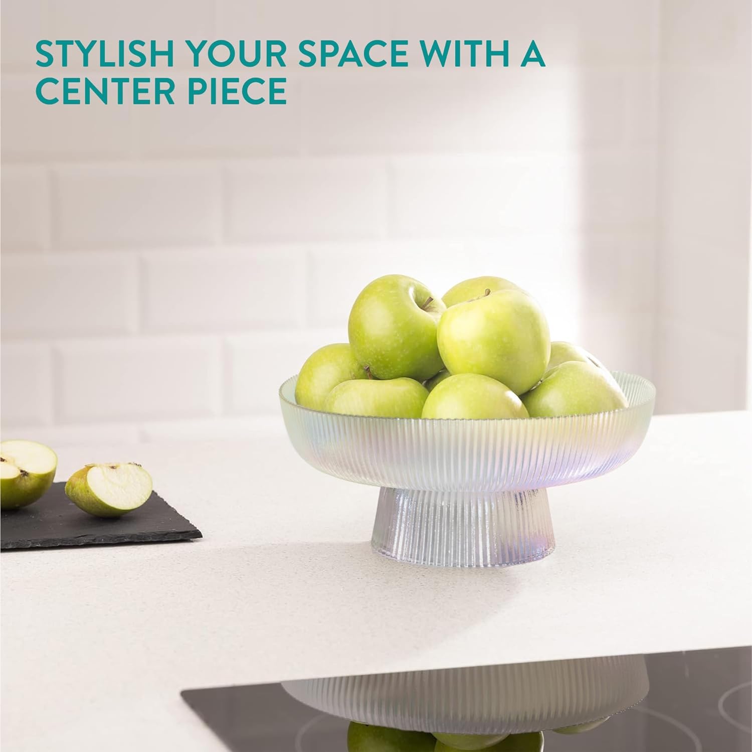 Navaris Γυάλινη Φρουτιέρα - Rainbow Clear - 58038.05