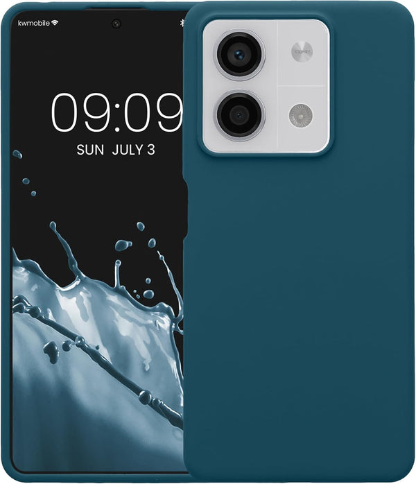 KW Xiaomi Redmi Note 13 5G Θήκη Σιλικόνης Rubberized TPU - Petrol Matte