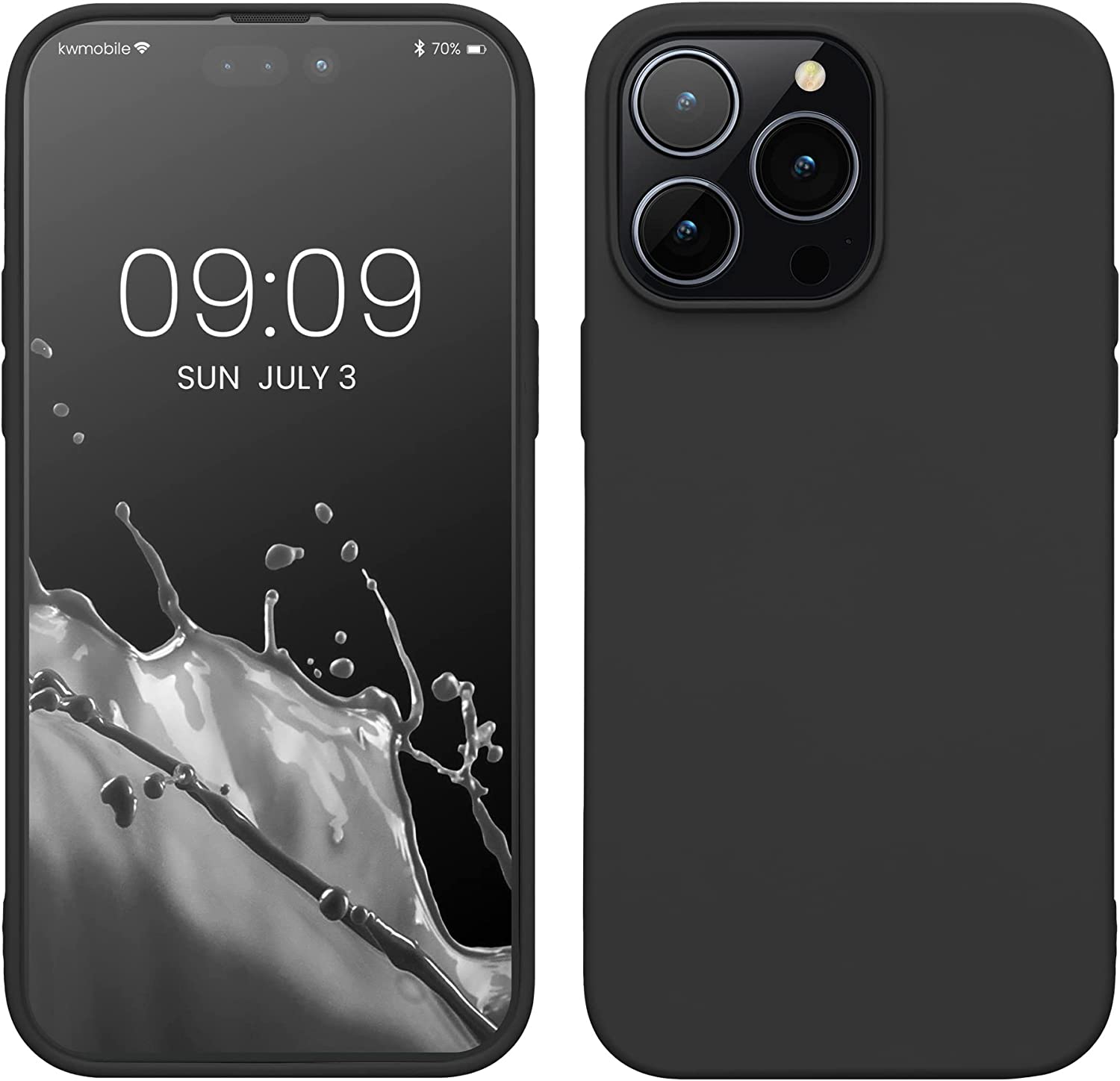 KW iPhone 14 Pro Max Θήκη Σιλικόνης Rubberized TPU - Black Matte - 59082.47