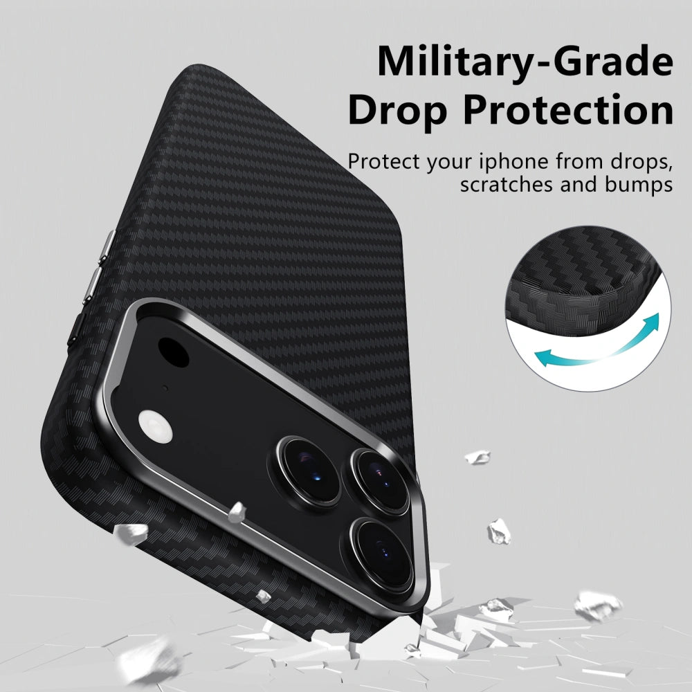 Tech-Protect iPhone 17 Pro Max - Ion Carbon MagSafe - Σκληρή Θήκη με MagSafe - Black / Silver