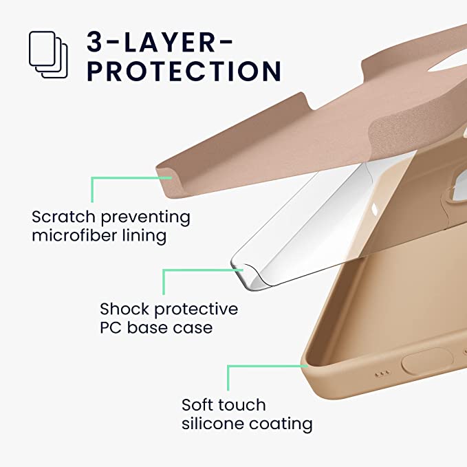 KW iPhone 14 Pro Max Θήκη Σιλικόνης Rubberized TPU - Mother Of Pearl - 59074.154