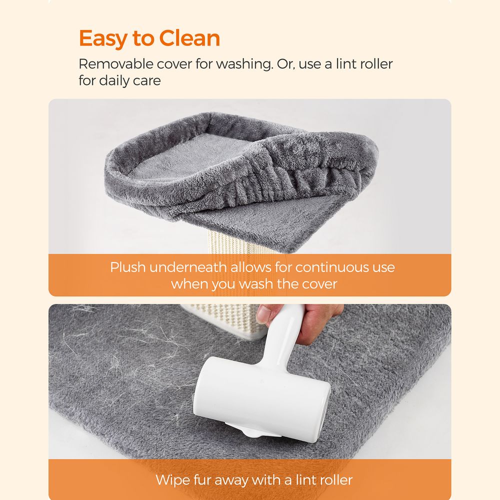 Feandrea Ονυχοδρόμιο με Κρεβάτι - 45 x 40 x 71 cm - Light Grey - PCA022W01