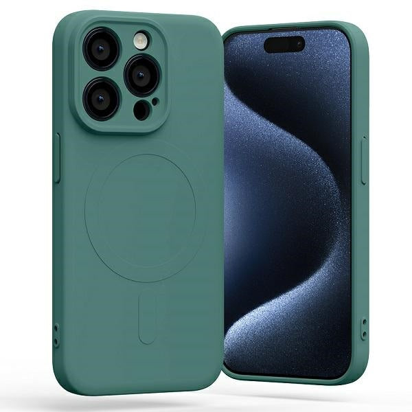 Mercury iPhone 15 Pro Semi-Silicone Magsafe Θήκη Σιλικόνης TPU - Green