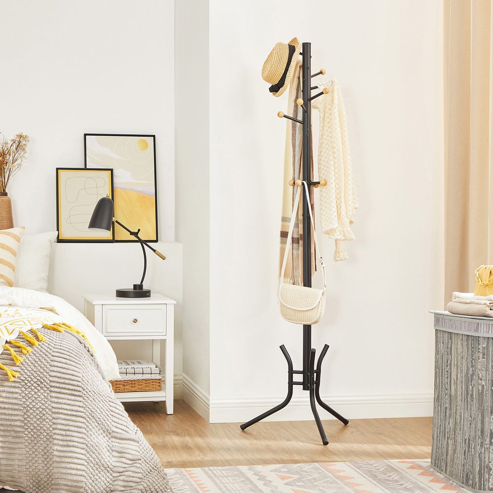 Songmics Επιδαπέδια Μεταλλική Κρεμάστρα - 53.5 x 173 cm - Black - RCR028B01