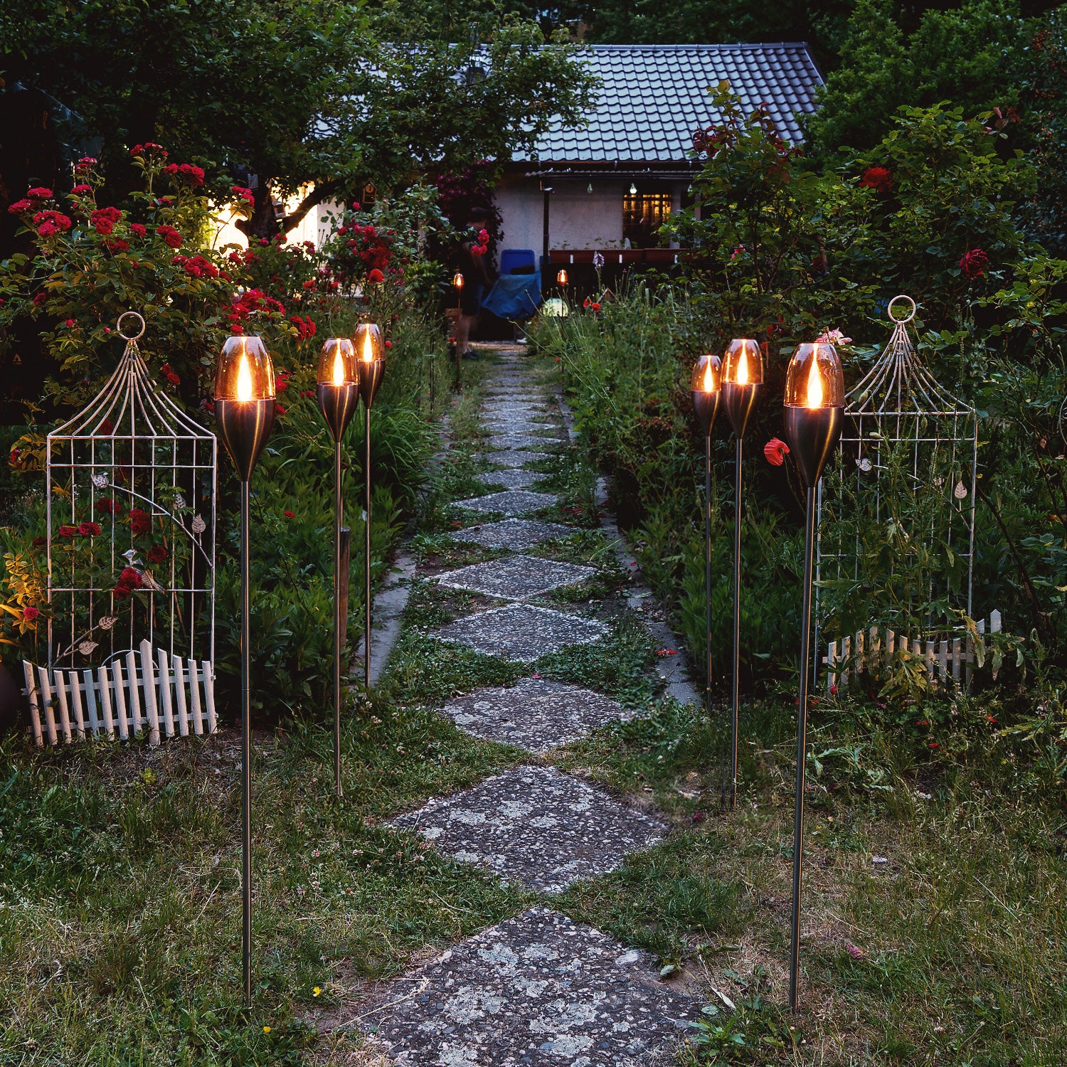 Navaris Outdoor Solar Torch Lights Διακοσμητικά Φώτα Κήπου - Dark Grey - 47538.19.02