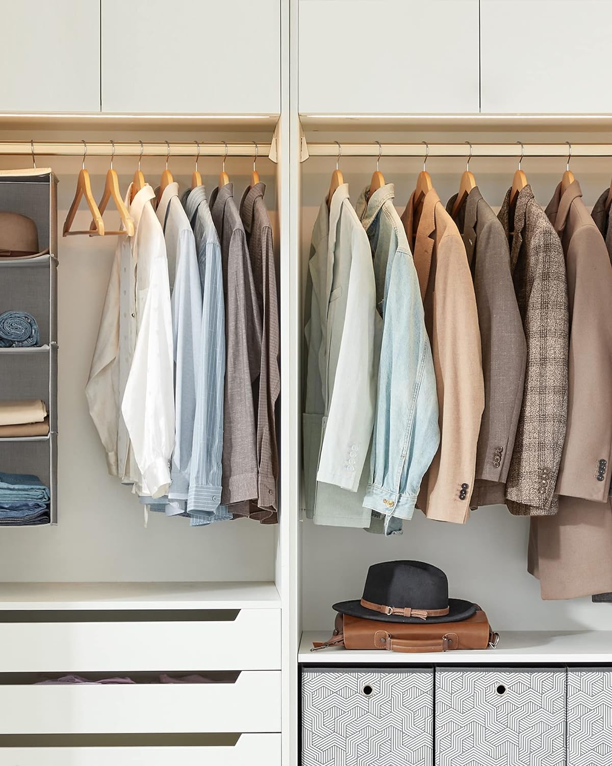 Songmics Σετ με 20 Ξύλινες Κρεμάστρες Ρούχων - Natural - CRW001-20