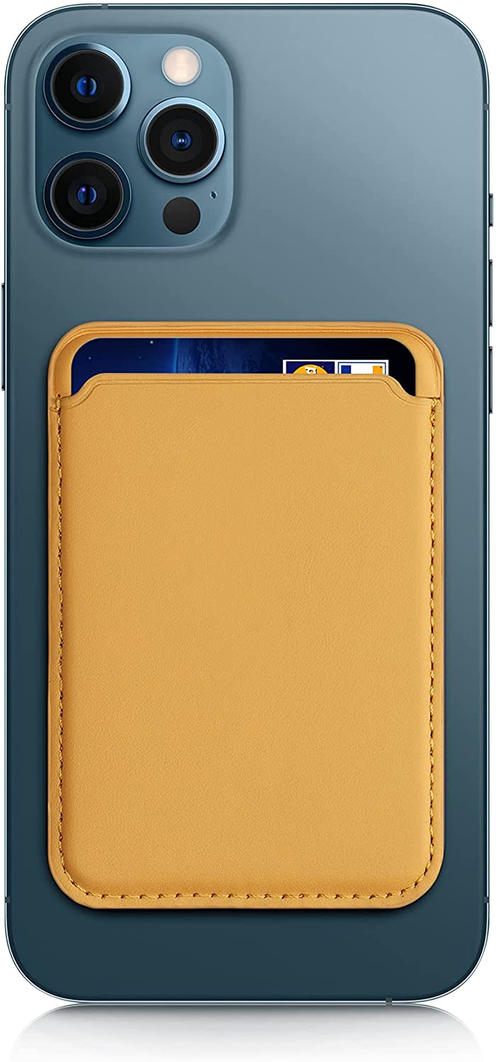 KW iPhone Θήκη από Συνθετικό Δέρμα για Πιστωτικές Κάρτες - Yellow - 54606.06