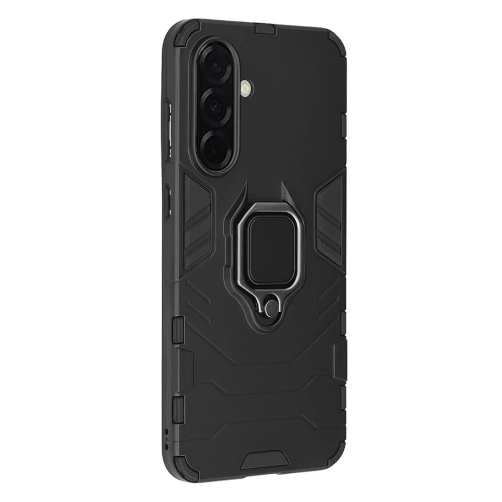 Techsuit Samsung Galaxy A56 5G - Silicone Shield - Σκληρή Θήκη με Δαχτυλίδι Συγκράτησης - Black