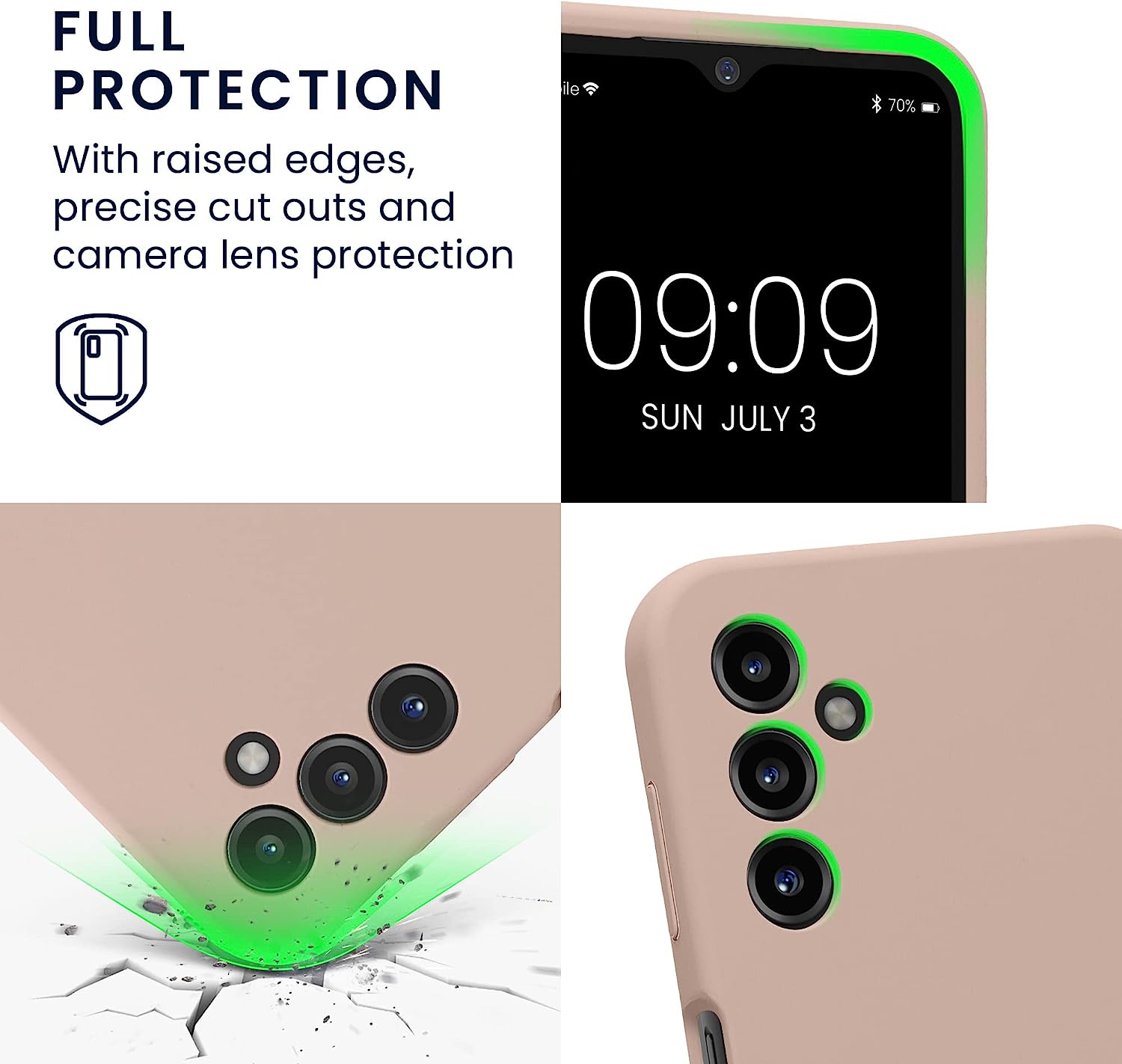 KW Samsung Galaxy A14 5G Θήκη Σιλικόνης Rubber TPU - Antique Pink Matte - 60808.52