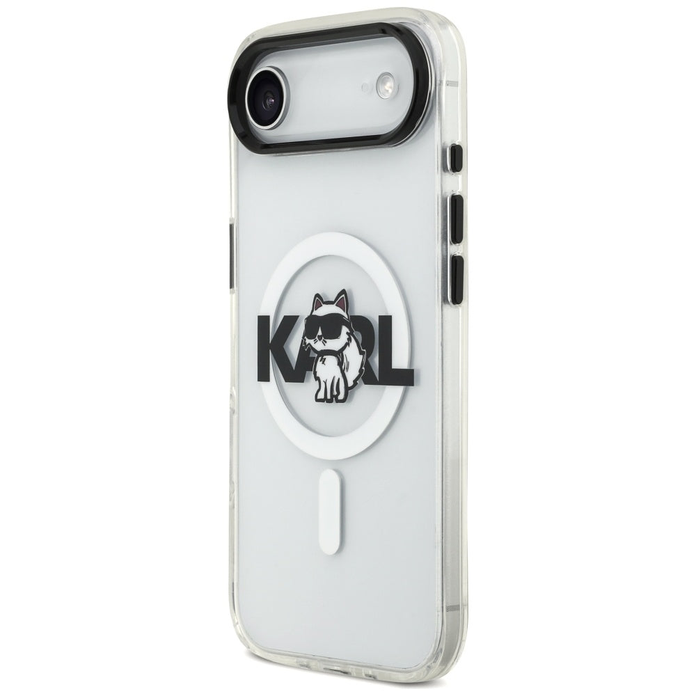 Karl Lagerfeld iPhone Air - IML Choupette Sketch Logo MagSafe - Σκληρή Θήκη με Πλαίσιο Σιλικόνης - Clear - KLHMP17MHGCHGKBT