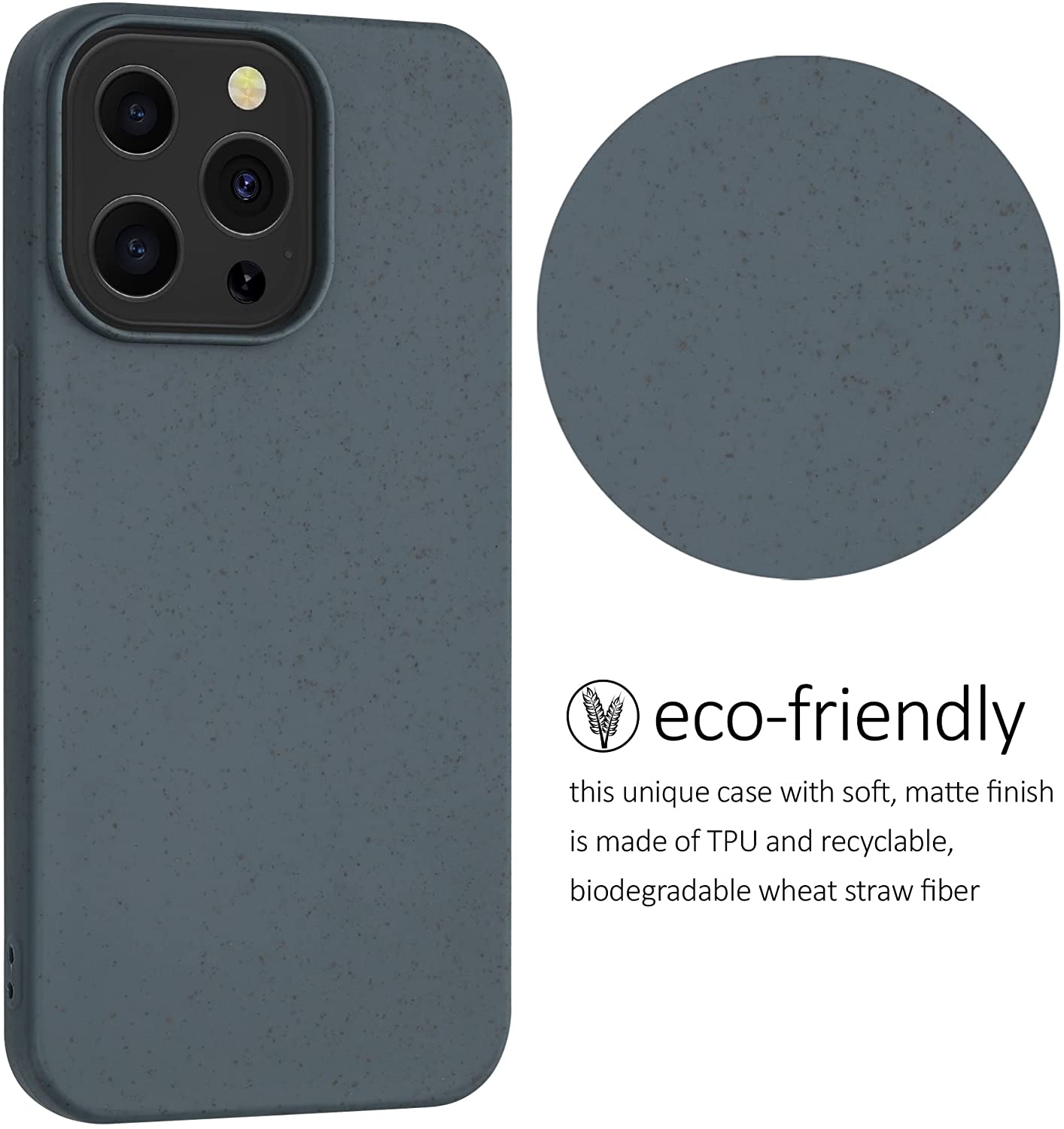 Kalibri iPhone 13 Pro Θήκη Σιλικόνης TPU με Ανακυκλώσιμο και Βιοδιασπώμενο Υλικό - Slate Grey - 56491.202