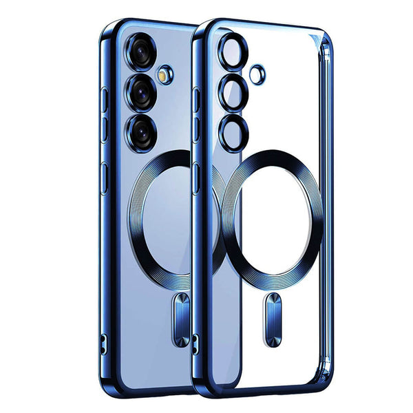 Techsuit Samsung Galaxy S25 - Luxury Crystal MagSafe - Θήκη Σιλικόνης - Deep Blue - likebrands.gr