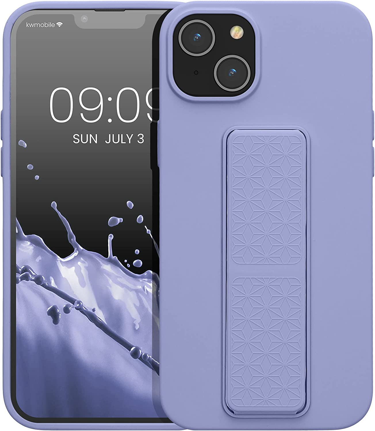 KW iPhone 14 Plus Θήκη Σιλικόνης TPU με Finger Holder - Lavender - 60411.108