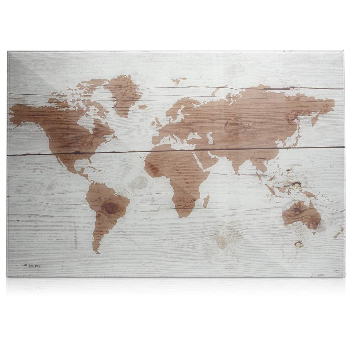 Navaris Μαγνητικός Γυάλινος Πίνακας - 90x60cm - Design World Map - 45723.01