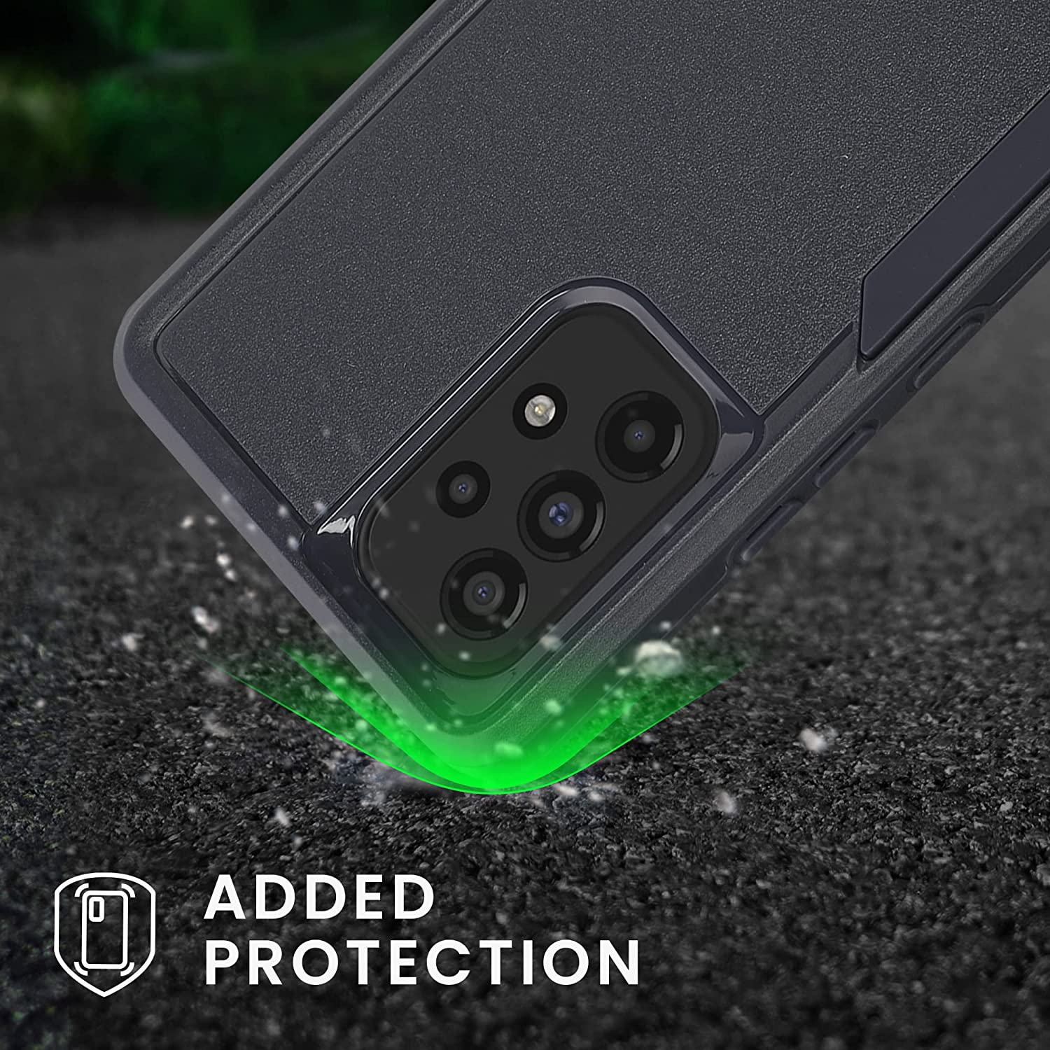 KW Samsung Galaxy A53 5G Shockproof Hybrid Σκληρή Θήκη με Πλαίσιο Σιλικόνης TPU - Dark Blue - 59373.17