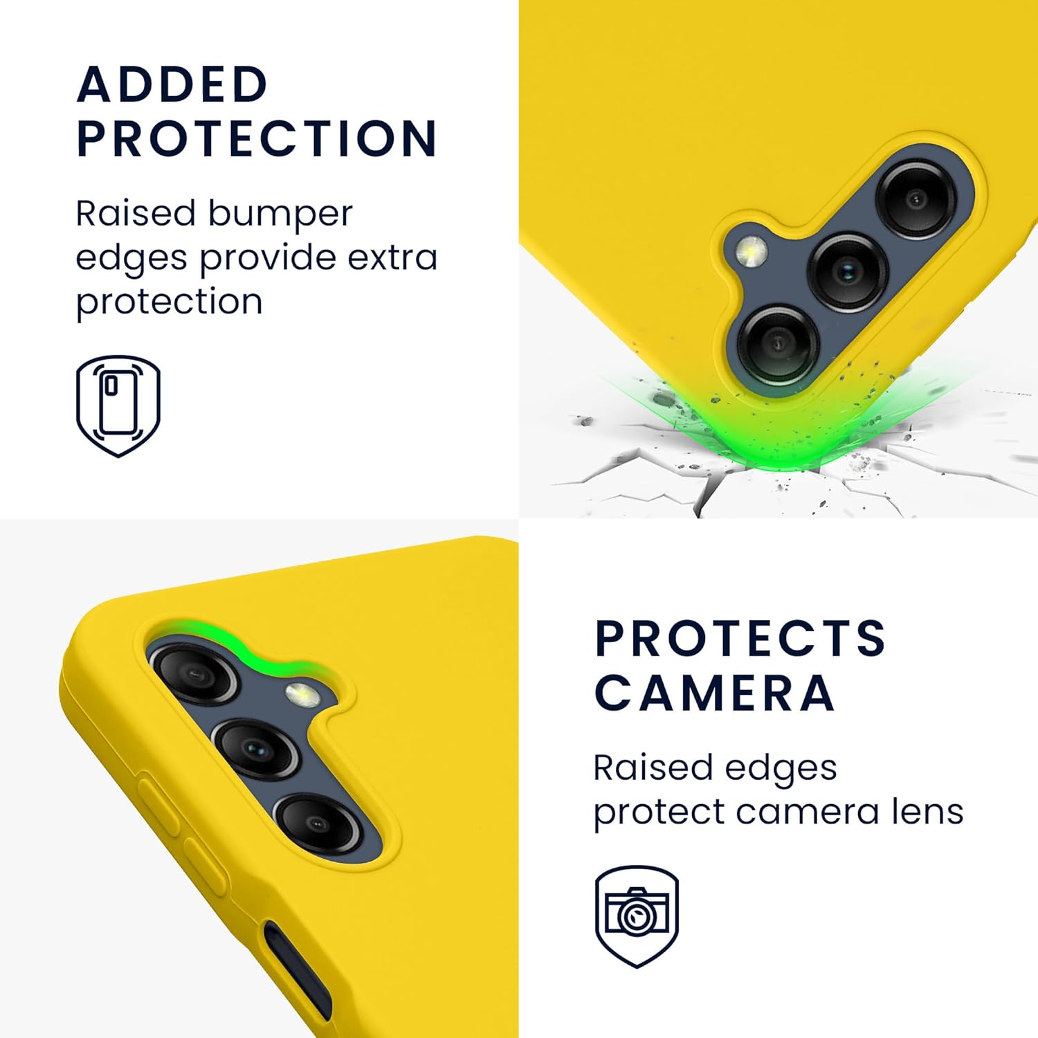 KW Samsung Galaxy A16 4G / A16 5G Θήκη Σιλικόνης Rubberized TPU - Bright Yellow