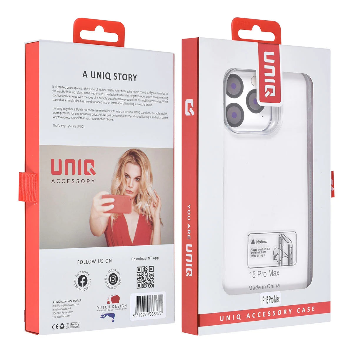 Tuniq iPhone 15 Pro Max - Σκληρή Θήκη με Πλαίσιο Σιλικόνης - Ημιδιάφανο Λευκό / Διάφανο