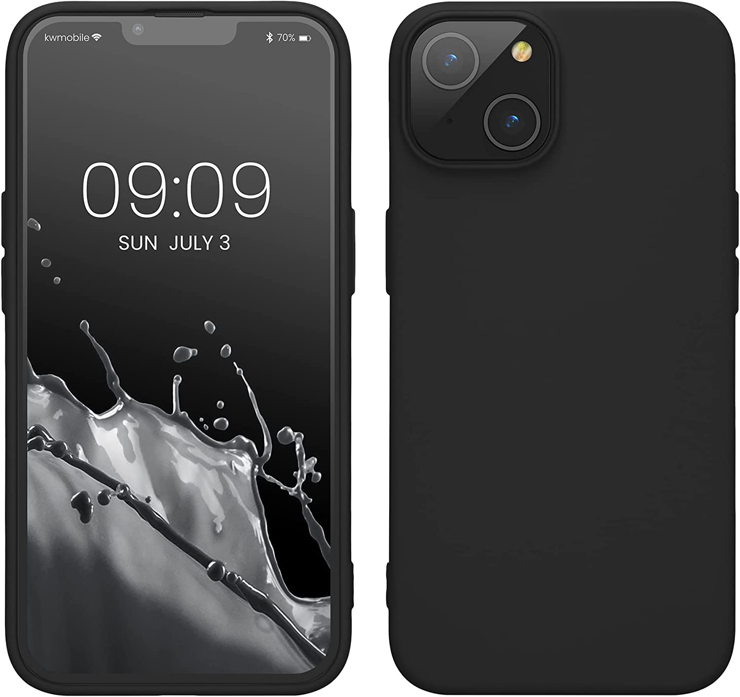 KW iPhone 14 Θήκη Σιλικόνης Rubberized TPU - Black Matte - 59079.47