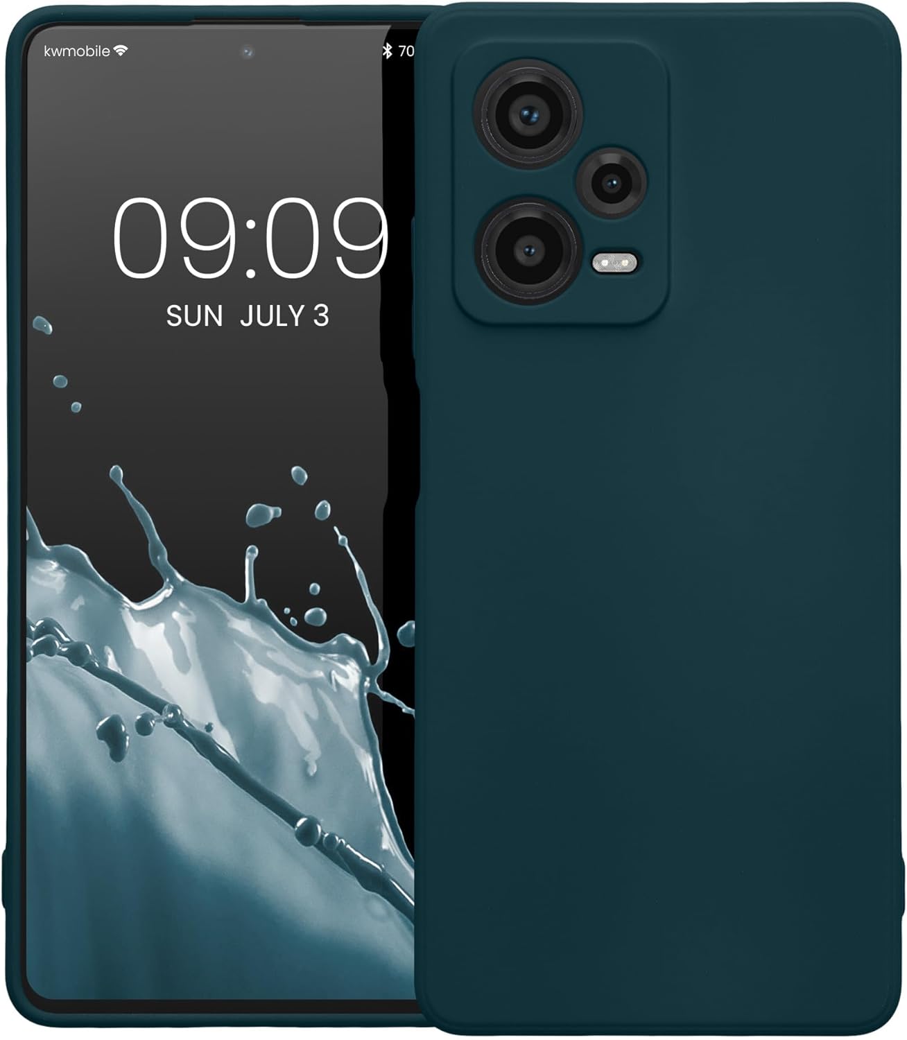 KW Xiaomi Redmi Note 12 Pro+ Θήκη Σιλικόνης Rubberized TPU - Matte Petrol