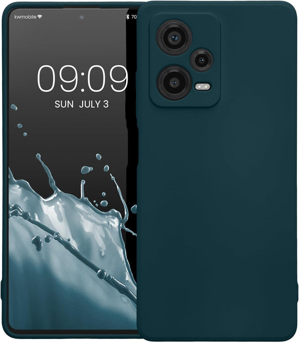KW Xiaomi Redmi Note 12 Pro+ Θήκη Σιλικόνης Rubberized TPU - Matte Petrol