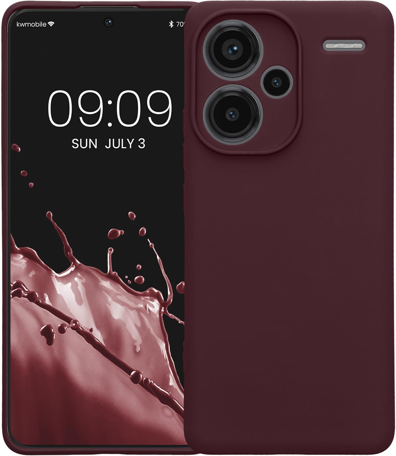 KW Xiaomi Redmi Note 13 Pro+ 5G Λεπτή Θήκη Σιλικόνης Rubberized TPU - Bordeaux Purple