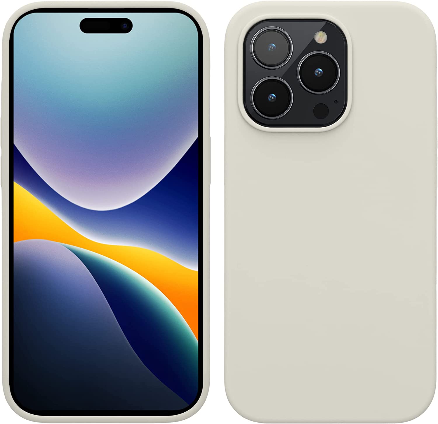 KW iPhone 14 Pro Θήκη Σιλικόνης TPU - White - 59073.02