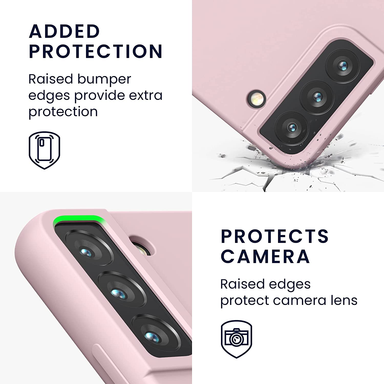 KW Samsung Galaxy S22 Θήκη Σιλικόνης Rubberized TPU - Matte Dusty Pink - 56756.52