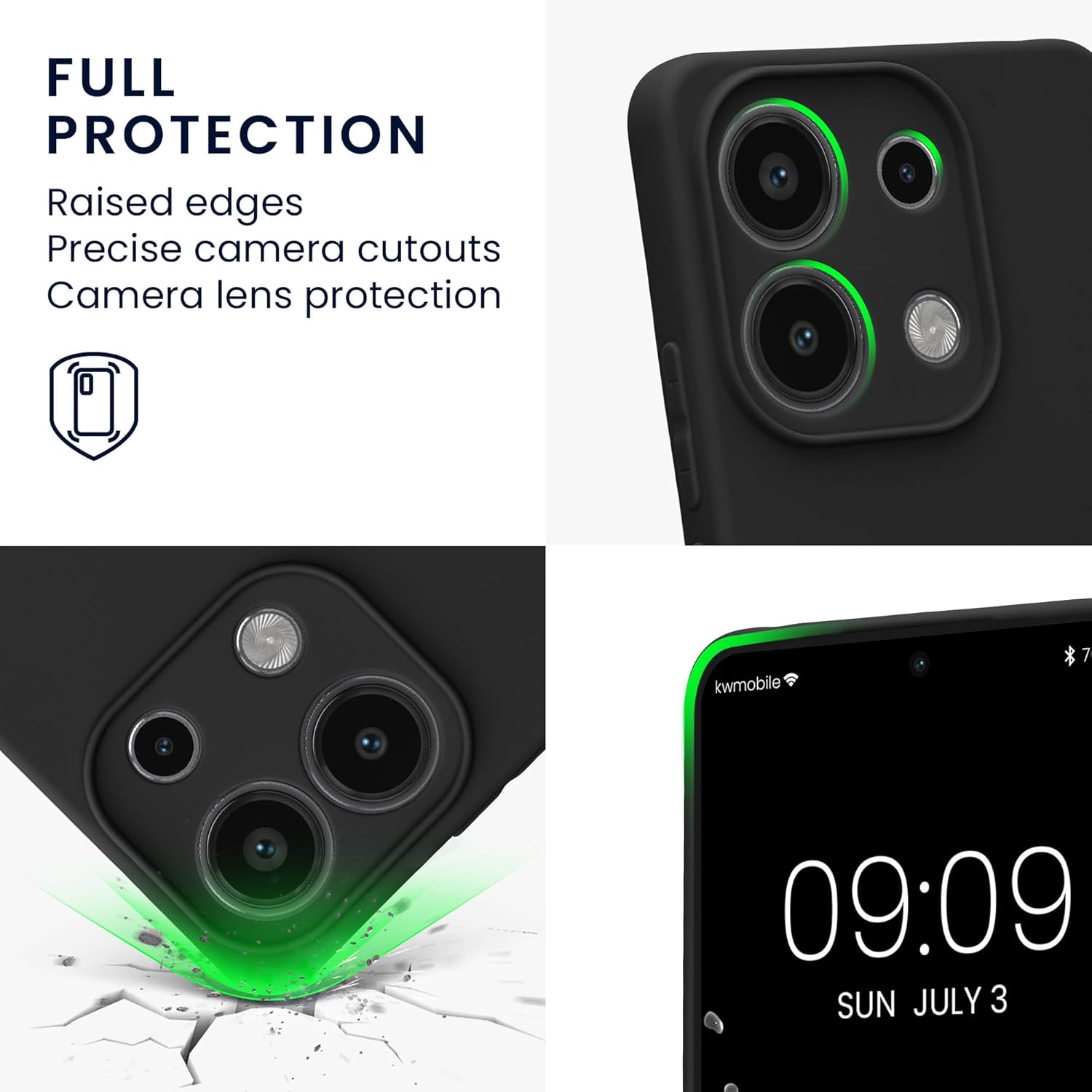 KW Xiaomi Redmi Note 13 Pro 4G Θήκη Σιλικόνης TPU - Matte Black